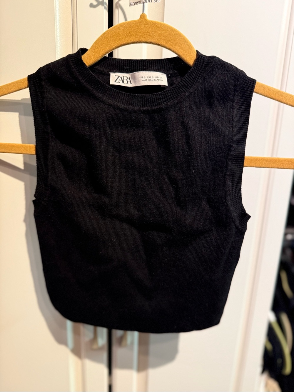 ZARA Black Sleeveless Knit vest top